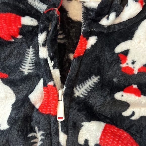 Hooded Zip One Piece Holiday PJs Woman’s M - Picture 8 of 13